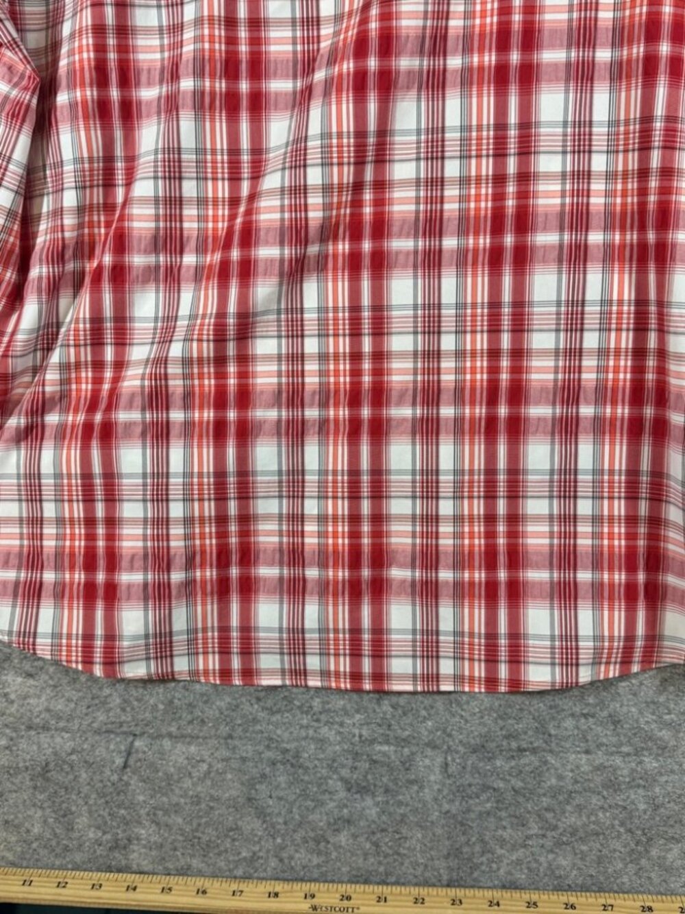 Woolrich Plaid Outdoor Button Down Shirt Red White Hiking Fishing Size XXL - Picture 10 of 14